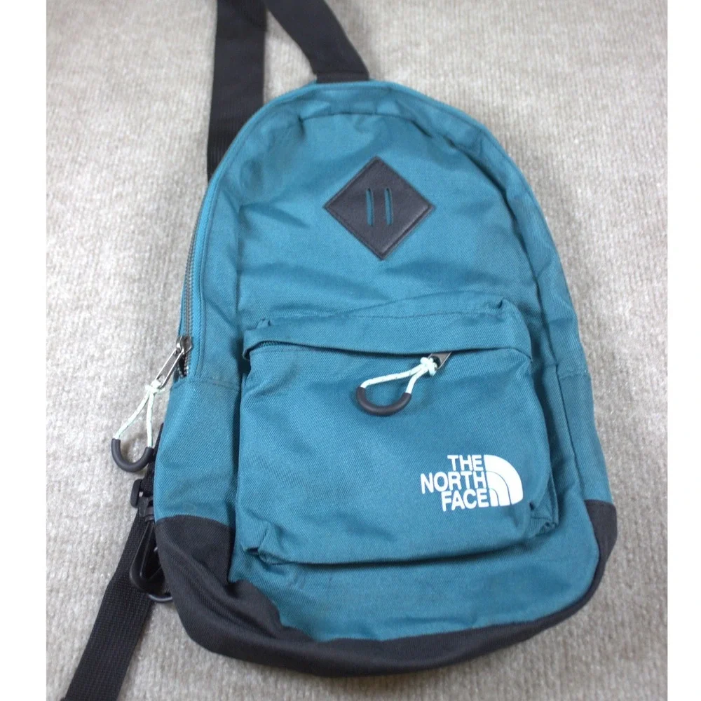 The North Face Berkeley Bag Teal Blue Crossbody Sling Backpack Hiking Travel